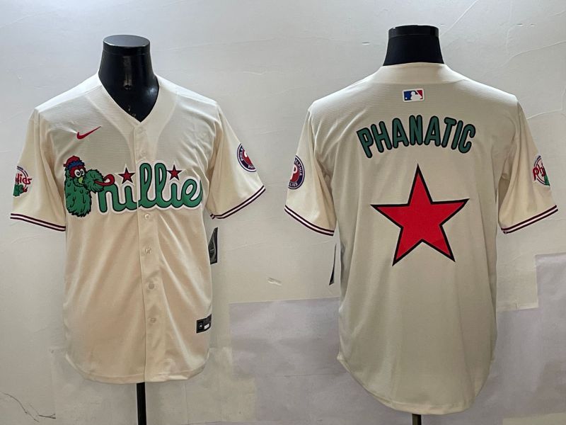 Men Philadelphia Phillies Blank Cream Three generations Joint Name 2025 Nike MLB Jersey style 11->los angeles dodgers->MLB Jersey